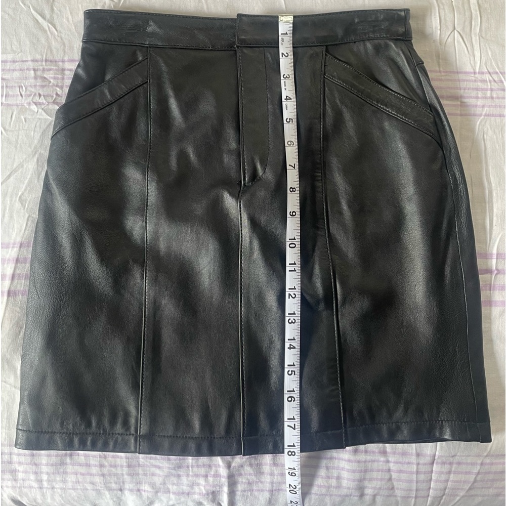 Uniform John Paul Richard Lamb Leather Miniskirt - Picture 5 of 7